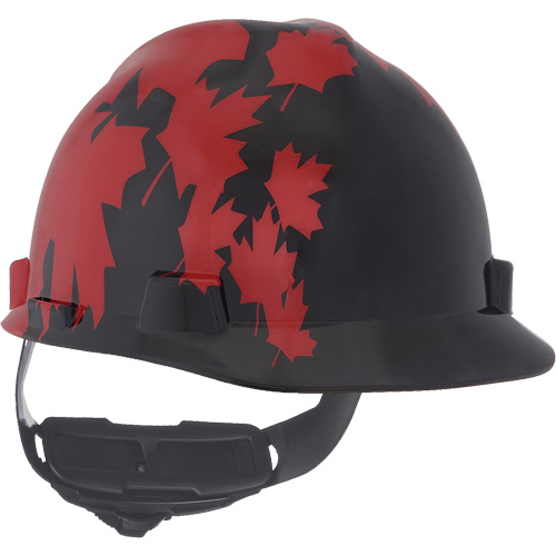 Specialty V-Gard&reg; Hard Hat, Ratchet Suspension, Black/Red Planification Entrepots Molloy