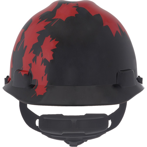 Specialty V-Gard&reg; Hard Hat, Ratchet Suspension, Black/Red Planification Entrepots Molloy