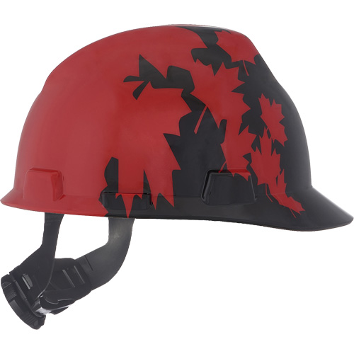Specialty V-Gard&reg; Hard Hat, Ratchet Suspension, Black/Red Planification Entrepots Molloy