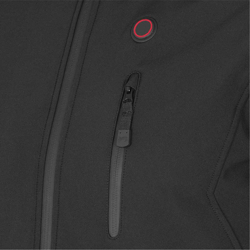 Veste chauffante Softshell, Hommes, Petit, Noir Planification Entrepots Molloy