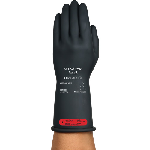 ActivArmr&reg; RIG R011BUL Ultra-Lightweight Electrical Insulated Gloves, ASTM Class 0, Size 9, 11" L Planification Entrepots Molloy