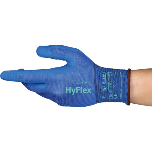 HyFlex&reg; 11-814 Gloves, Size 5/2X-Small, 18 Gauge, Foam Nitrile Coated, Nylon/Spandex Shell, ASTM ANSI Level A1/EN 388 Level 1/EN 388 Level A Planification Entrepots Molloy