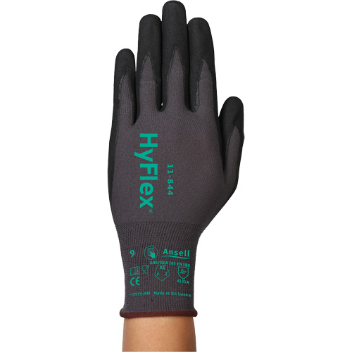 HyFlex&reg; 11-844 Gloves, Size 5/2X-Small, 15 Gauge, Foam Nitrile Coated, Nylon/Spandex Shell, ASTM ANSI Level A1/EN 388 Level 1/EN 388 Level A Planification Entrepots Molloy