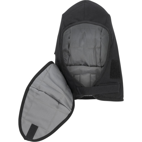 Pioneer 766A Flame-Resistant Quilted Hard Hat Liner with Detachable Mouthpiece, Black/Grey, Cotton/FR-Tech&reg;/Modacrylic/Nylon Planification Entrepots Molloy