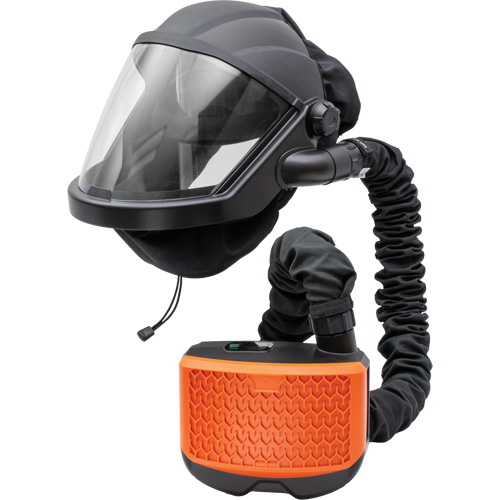 Ensemble de respirateur &agrave; purificateur d'air motoris&eacute; avec ventilateur PEAKAIR MAXSHIELD, Respirateur &agrave; masque, Pile Lithium-ion Planification Entrepots Molloy