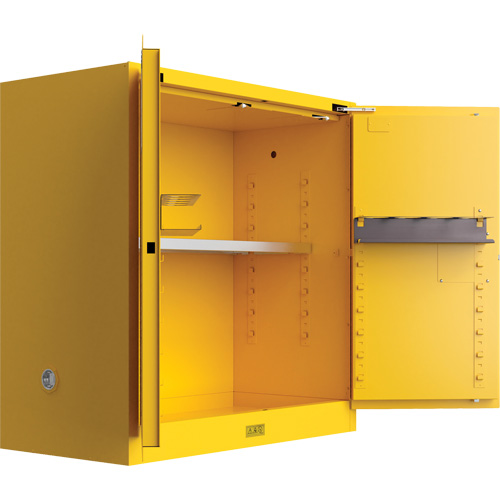 Utili-Guard+ Flammable Safety Cabinet, 30 gal., 1 Door, 43" W x 44" H x 22" D Planification Entrepots Molloy