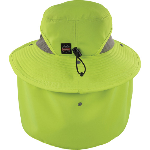 Chill-Its 8934 Ranger Hat with Neck Shade, Small/Medium, Hi-Vis Lime Planification Entrepots Molloy