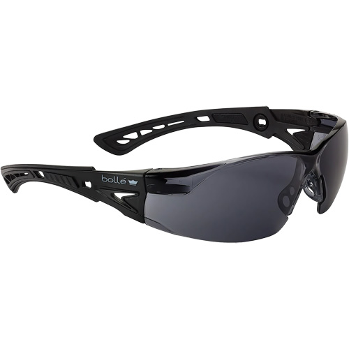 Rush+ BSSI Safety Glasses, Smoke/Grey Lens, Anti-Fog/Anti-Scratch, ANSI Z87+ Planification Entrepots Molloy