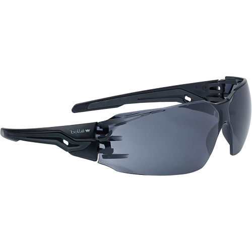 Silex+ BSSI Safety Glasses, Smoke/Grey Lens, Anti-Fog/Anti-Scratch, ANSI Z87+ Planification Entrepots Molloy
