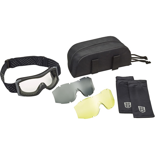 Ensemble de lunettes &agrave; coque &agrave; protection balistique X1000, Lentille Ambr&eacute;e/Transparent, Antibu&eacute;e/Anti-&eacute;gratignures, Ventilation Directe Planification Entrepots Molloy