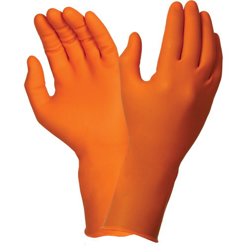 TOUCHNTUFF 93-800 Disposable Gloves, 8.5/9, Latex/Neoprene/Nitrile, 23.6-mil, Powder-Free, Orange Planification Entrepots Molloy