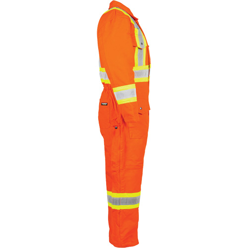 High-Visibility Lined Canvas Overalls, Small, High Visibility Orange Planification Entrepots Molloy