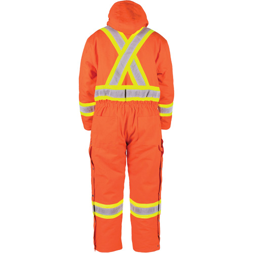 High-Visibility Lined Canvas Overalls, Small, High Visibility Orange Planification Entrepots Molloy