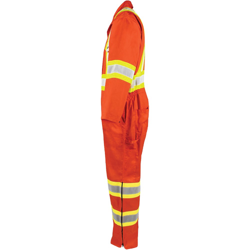 High-Visibility Unlined Coveralls, Medium, High Visibility Orange Planification Entrepots Molloy
