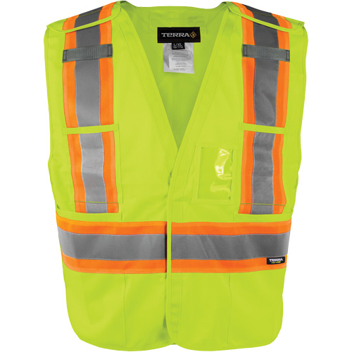 High-Visibility 5-Point Tear Away Vest, High Visibility Orange, Medium/Small, Polyester Planification Entrepots Molloy