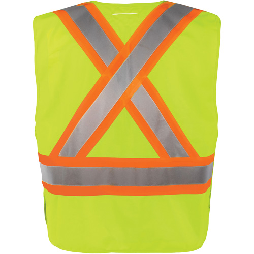High-Visibility 5-Point Tear Away Vest, High Visibility Orange, Medium/Small, Polyester Planification Entrepots Molloy