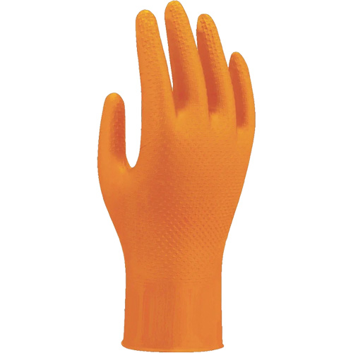 709HVO High-Visibility Disposable Gloves, 10/X-Large, Nitrile, 8-mil, Powder-Free, Orange Planification Entrepots Molloy