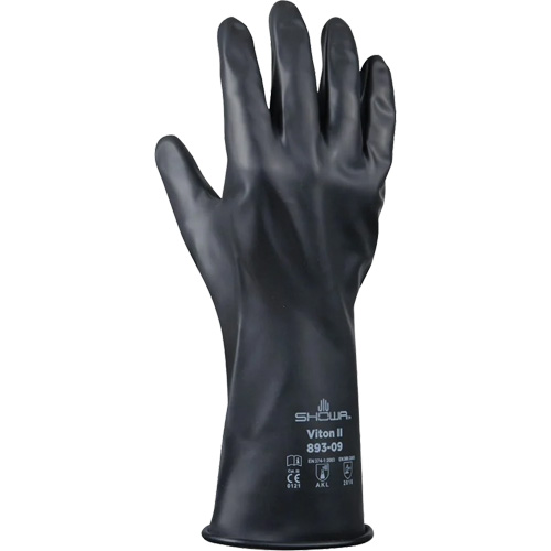 Gants r&eacute;sistant &agrave; l'acide & aux produits chimiques, Taille Petit/7, 12" lo, Caoutchouc butyle/Viton, 12 mils Planification Entrepots Molloy