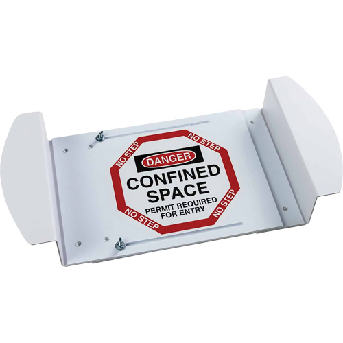 "Danger Confined Space Permit Required For Entry" Manhole Sign, 21" x 30", Polystyrene, English Planification Entrepots Molloy