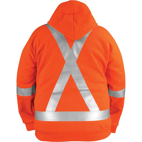 High-Visibility Wind Resistant Zip-Front Sweatshirt with DetachableHood, Men's, Large, High Visibility Orange, 27.7 cal/cm² Planification Entrepots Molloy