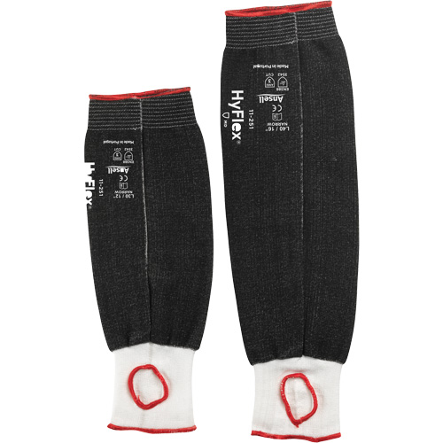 HyFlex 11-251 Narrow Protective Sleeve, Intercept, 16", ASTM ANSI Level A3, Black Planification Entrepots Molloy