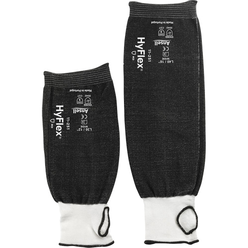 HyFlex 11-251 Extra Wide Protective Sleeve, Intercept, 18", ASTM ANSI Level A3, Black Planification Entrepots Molloy