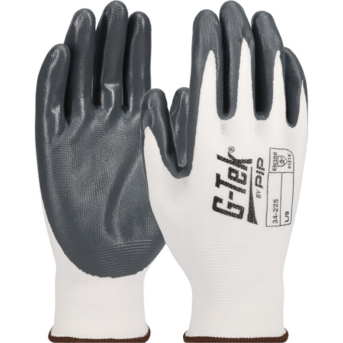 Gants en tricot sans couture G-Tek &eacute;conomiques, T-Grand, R&ecirc;vetement Nitrile, Calibre 13, Enveloppe en Nylon Planification Entrepots Molloy