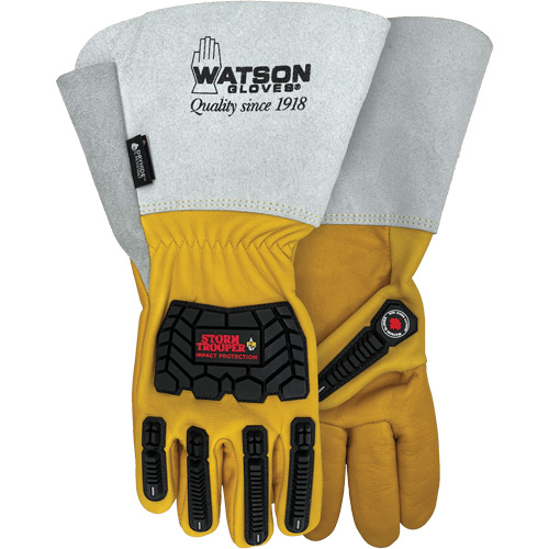Gants r&eacute;sistants &agrave; leau Storm Trooper, Moyen, Paume en Cuir de vache, Poignet Manchette Planification Entrepots Molloy