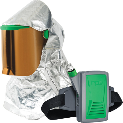 Z-Link Radiant Heat Respirator with Belt Mount & Blower, Facepiece Respirator/Headcover & Faceshield, Lithium-Ion Battery Planification Entrepots Molloy