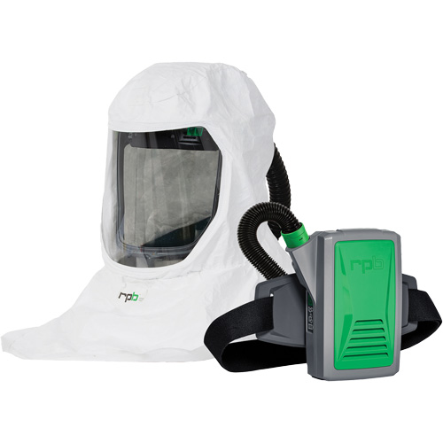 T-Link Respirator with Bump Cap, Breathing Tube, Belt-Mount & PX5 PAPR, Loose Fitting Hood & Faceshield, Lithium-Ion Battery Planification Entrepots Molloy