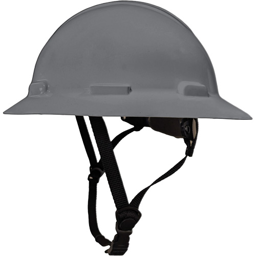 Casque de s&eacute;curit&eacute; &agrave; bordure compl&egrave;te LIDGUARD avec mentonni&egrave;re, R&eacute;pond aux normes CSA type 1, Suspension Rochet, Ventil&eacute; Planification Entrepots Molloy