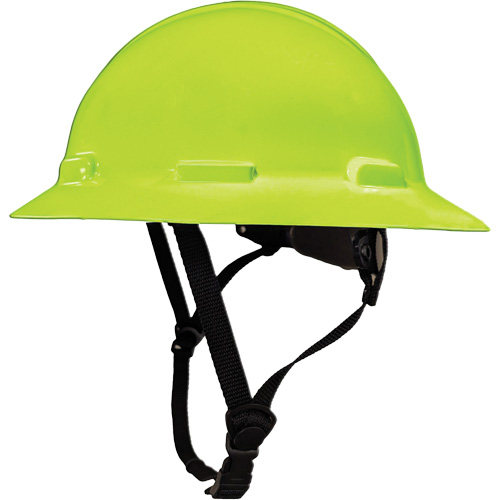 Casque de s&eacute;curit&eacute; &agrave; bordure compl&egrave;te LIDGUARD avec mentonni&egrave;re, R&eacute;pond aux normes CSA type 1, Suspension Rochet, Ventil&eacute; Planification Entrepots Molloy