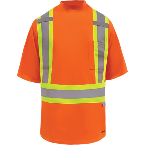 Viking&reg; Safety Bamboo Lined T-shirt, Polyester, X-Large, High Visibility Orange Planification Entrepots Molloy