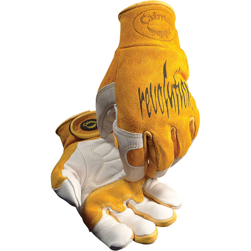 Caiman&reg; Premium TIG/MIG Welder's Gloves with Hook & Loop Closure, Split Cowhide, Size Large Planification Entrepots Molloy