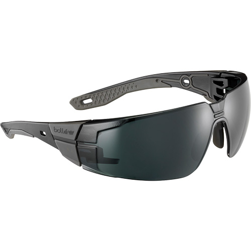 RUSH+ 2.0 M/L Safety Glasses with Black & Grey Frame, Grey/5.0 Lens, Anti-Fog/Anti-Scratch, ANSI Z87+ Planification Entrepots Molloy