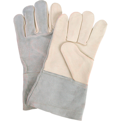 Standard-Duty Work Gloves, Large, Grain Cowhide Palm Planification Entrepots Molloy