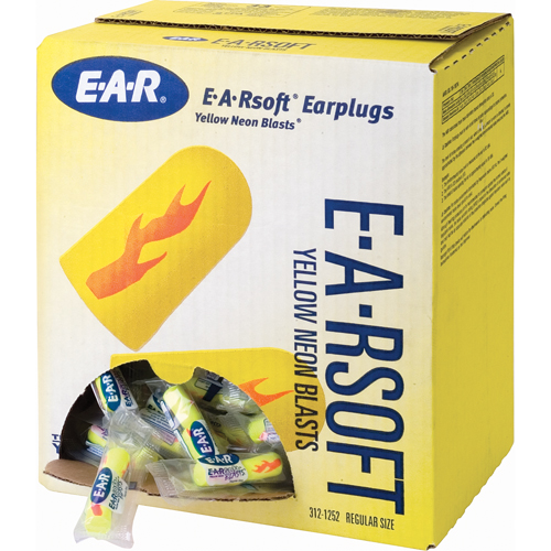 E-A-Rsoft Yellow Neon Blasts Earplugs, Bulk - Polybag Planification Entrepots Molloy