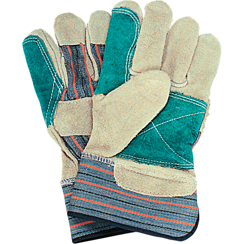 Gants d'ajusteur avec paume double, Grand, Paume en Cuir de vache refendu, Doublure en Coton Planification Entrepots Molloy