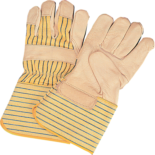 Gants d'ajusteur &agrave; paume s&egrave;che d'usage standard, Grand, Paume en Cuir fleur de vache, Doublure en Coton Planification Entrepots Molloy