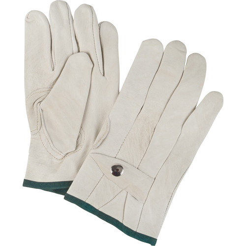 Standard-Duty Ropers Gloves, Medium, Grain Cowhide Palm Planification Entrepots Molloy