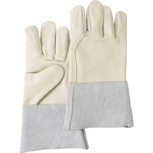 Standard-Duty Work Gloves, Large, Grain Cowhide Palm Planification Entrepots Molloy