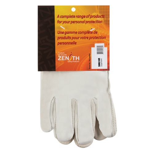 Gants de conducteur doubl&eacute;s pour l'hiver, Grand, Paume en Cuir fleur de vache, Molleton Planification Entrepots Molloy