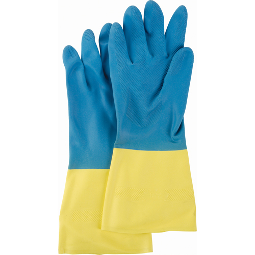 Gants deux tons NS53, Taille Moyen/8, 13" lo, N&eacute;opr&egrave;ne/Latex de caoutchouc, Doublure en Ouat&eacute;e, 28 mils Planification Entrepots Molloy