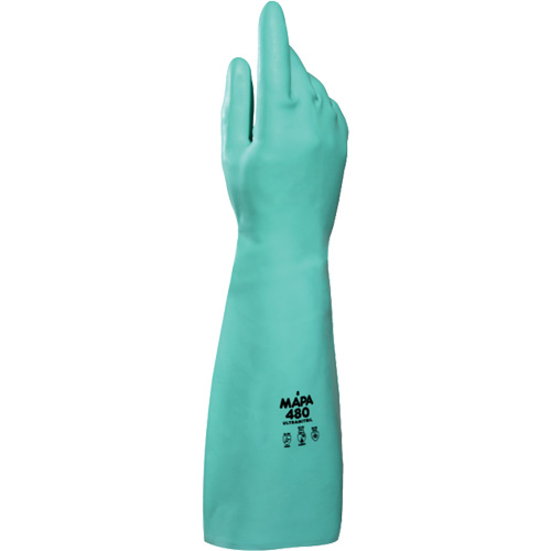 Gants &agrave; prise &agrave; motif en Z Ultranil 480, Taille Petit/7, 18" lo, Nitrile, 22 mils Planification Entrepots Molloy