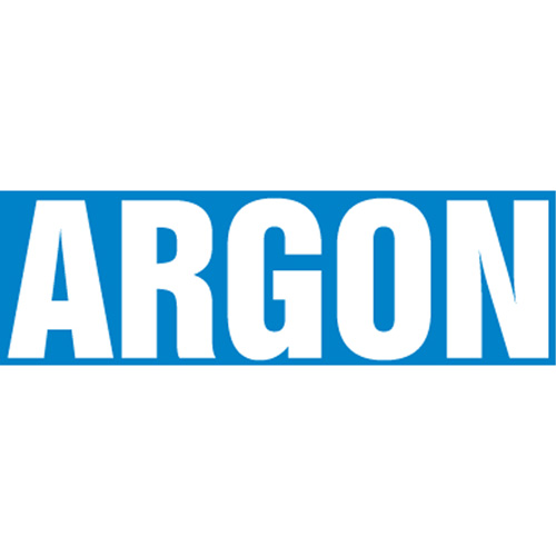 "Argon" Pipe Markers, Self-Adhesive, 2-1/2" H x 12" W, White on Blue Planification Entrepots Molloy