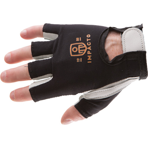 Anti-Impact Left-Hand Glove, X-Small, Goatskin/Split Leather Palm, Hook & Loop Cuff Planification Entrepots Molloy