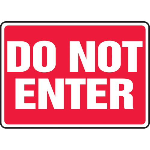 Enseigne  Do Not Enter , 7" x 10", Vinyle, Anglais Planification Entrepots Molloy
