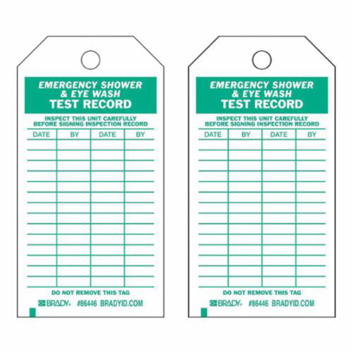&eacute;tiquettes pour r&eacute;sultats de test, Polyester, 4" la x 7" h, Anglais Planification Entrepots Molloy