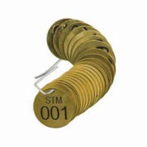 &eacute;tiquettes num&eacute;rot&eacute;es pour vannes STM, # 001-025, Laiton, 1,5" dia. Planification Entrepots Molloy