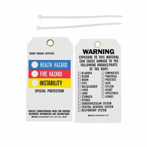 &eacute;tiquettes du droit &agrave; l'information, Polyester, 3" la x 5-3/4" h, Anglais Planification Entrepots Molloy
